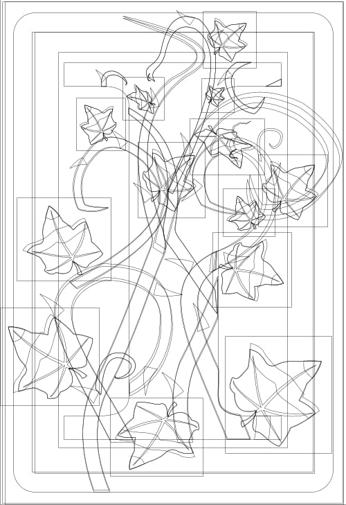 wireframe image of letter I vector illustration