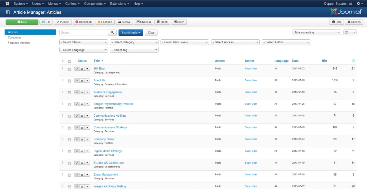 Joomla-Article-List-View