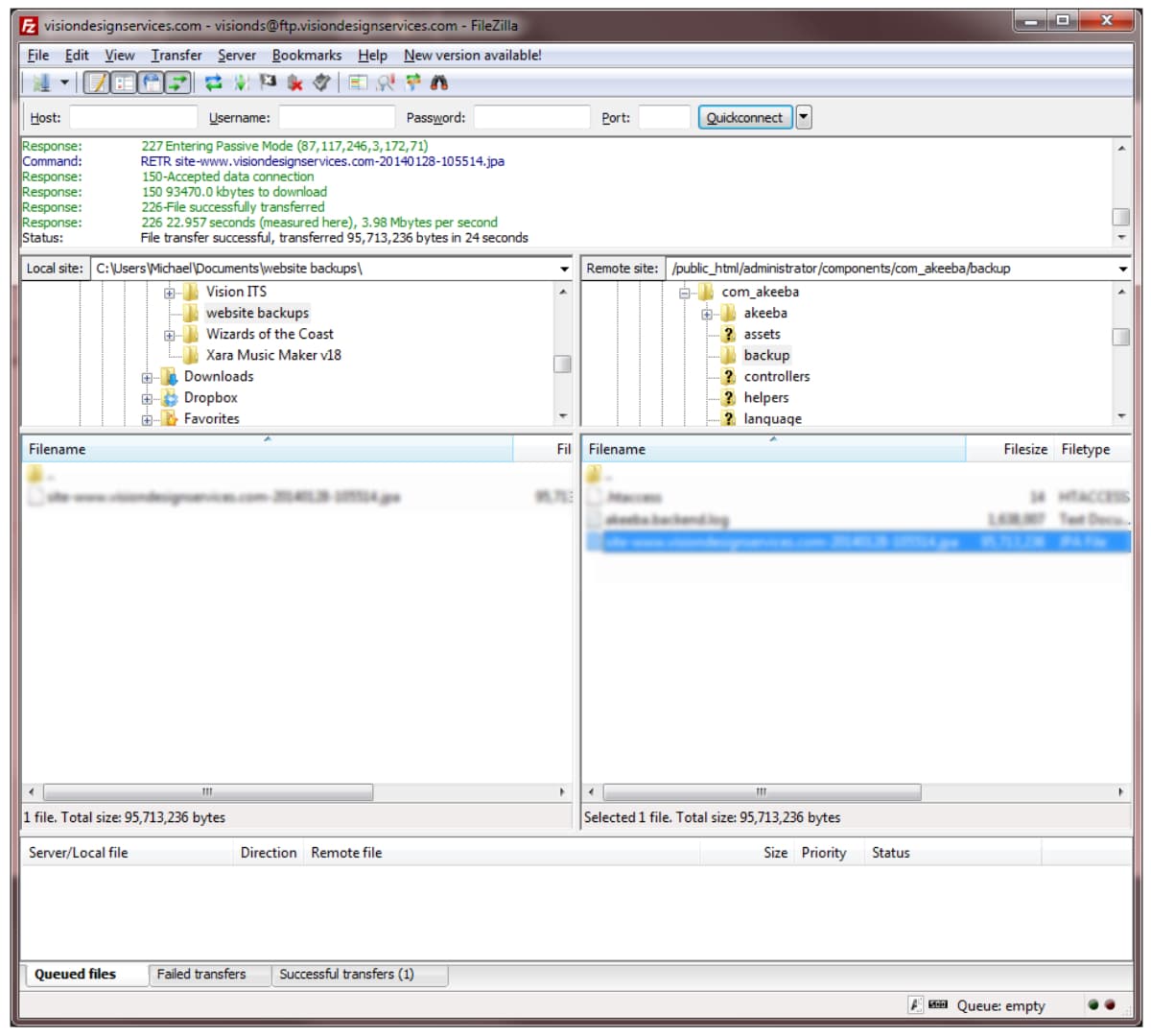 Filezilla-Application-Screen-File-Download-Completed