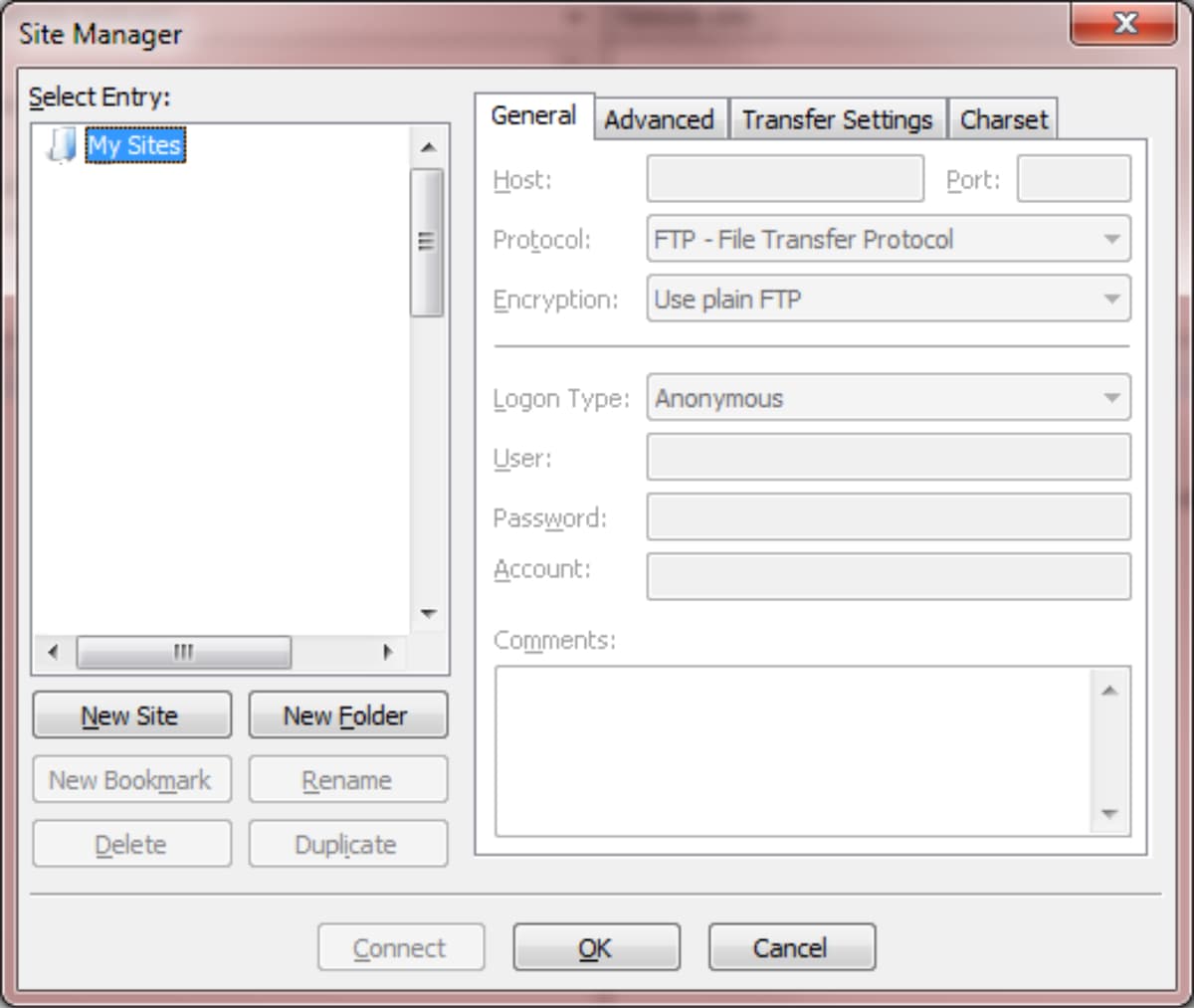 Filezilla-Site-Manager-Dialogue-1