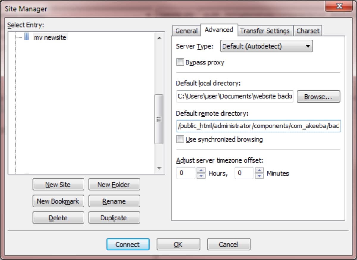 Filezilla-Site-Manager-Dialogue-4