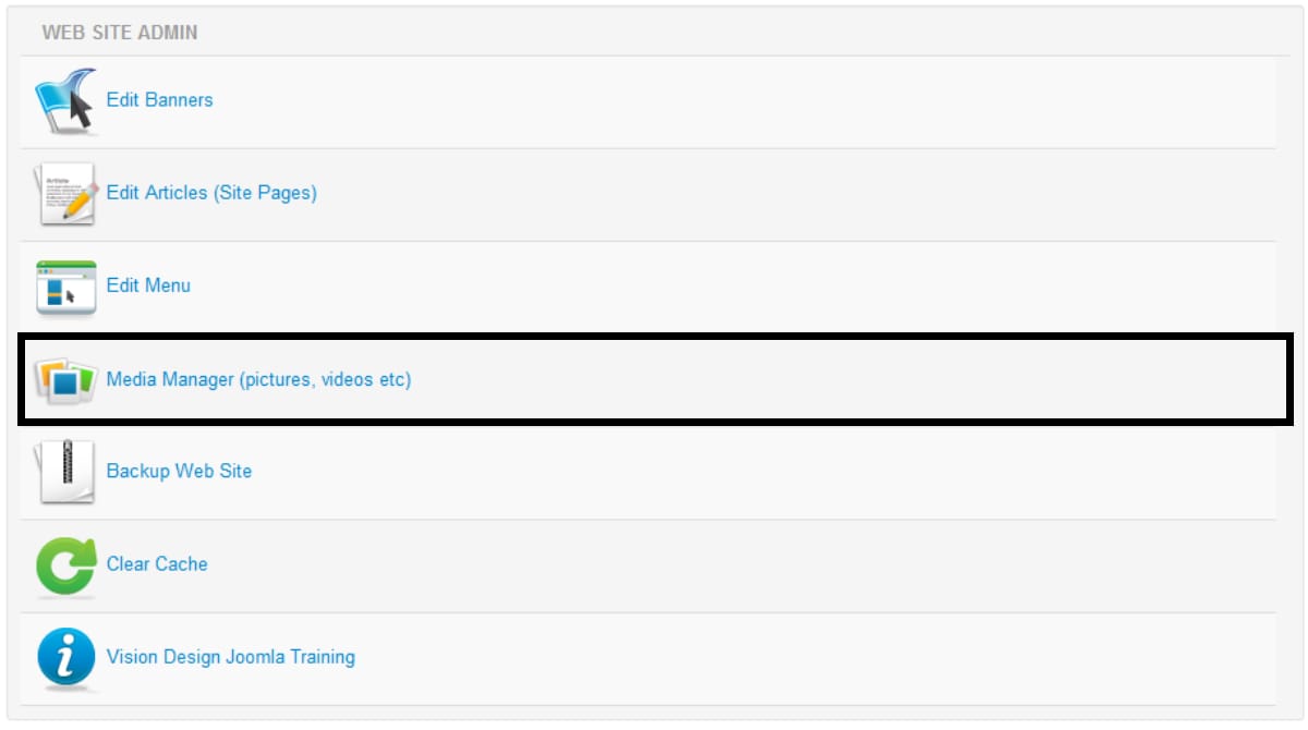 Joomla-Media-Manager-Link