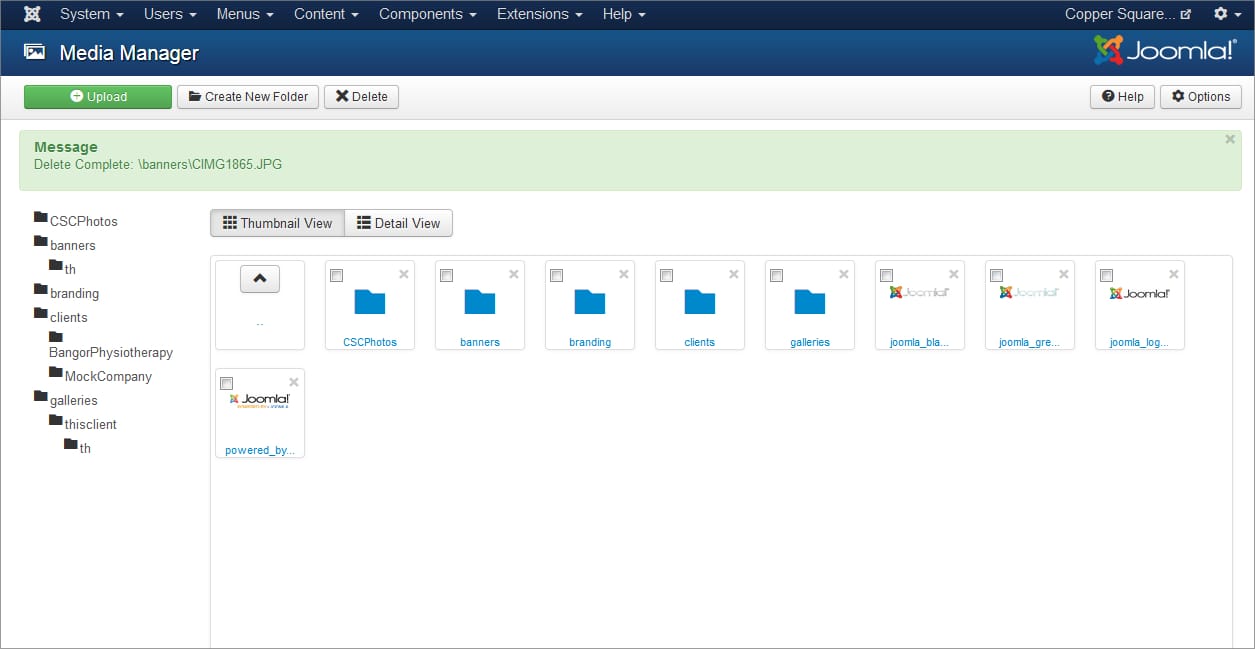 Joomla-Media-Manager-View