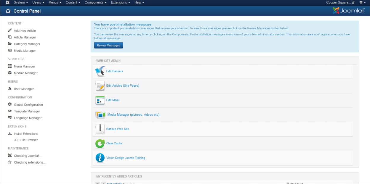 Joomla-Administrator-Control-Panel