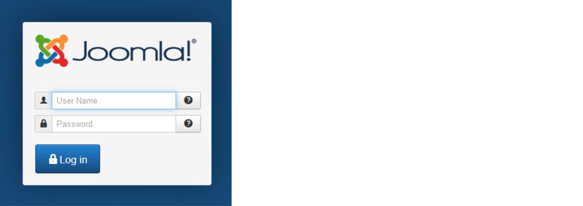 Joomla-Login-dialogue