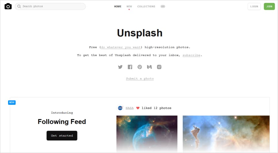 unsplash website image